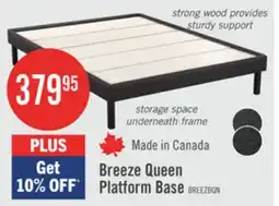 The Brick Breeze Queen Platform Base - Dark Grey offer