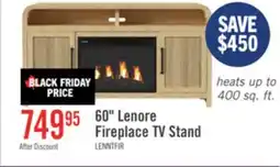 The Brick Scott Living Lenore 60 Electric Fireplace TV Stand with Storage - Natural offer