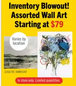 The Brick Inventory Blowout! Assorted Wall Art offer