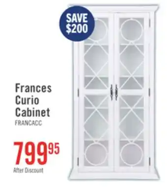 The Brick Frances 36 Curio Cabinet with Glass Doors - White offer