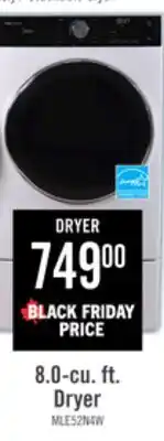 The Brick Midea 8 Cu. Ft. Electric Dryer - White - Stackable - MLE52N4AWW offer