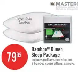 The Brick Masterguard Bamboo Queen Mattress Protector with 2 Queen Pillows offer
