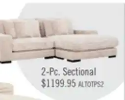 The Brick Alto 2-Piece Ultra Plush Faux Fur Fabric Sectional with Dual Cupholders and USB Ports - Mink Taupe offer