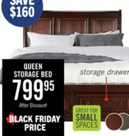 The Brick Chelsea Platform Storage Bed with Headboard & Frame, Cherry Brown - Queen Size offer