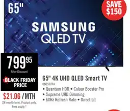 The Brick SAMSUNG 65 Q7F QLED 4K UHD Vision AI Smart Tizen OS TV (QN65Q7FAAFXZC) - 2025 Model offer