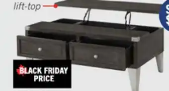 The Brick London 42 Industrial Coffee Table - Grey Wood Finish and Silvery Metal Legs offer