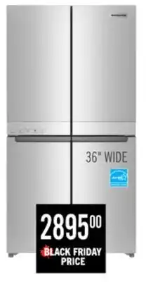 The Brick KitchenAid 36 19.4 Cu. Ft. French-Door Refrigerator - Stainless Steel - KRQC506MPS offer