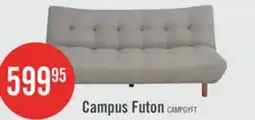 The Brick Campus 76 Fabric Klik Klak Futon with Tufting and Wood Legs - Grey offer