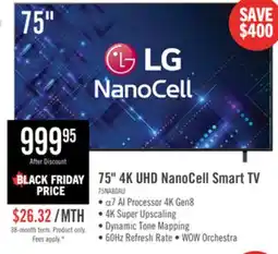 The Brick LG 75 NANO80 LED 4K UHD Smart webOS TV (75NANO80AUA.ACC) - 2025 Model offer