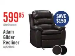 The Brick Adam 34.45 Brown Leather-Look Fabric Glider Reclining Chair offer