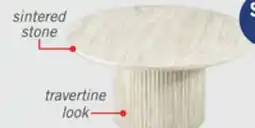 The Brick Sullivan 35.43 Round Coffee Table with Sintered Stone Top - Beige Travertine offer