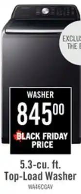 The Brick Samsung 5.4 Cu. Ft. Top-Load Washer - Black Stainless Steel - WA46CG3505AVA4 offer