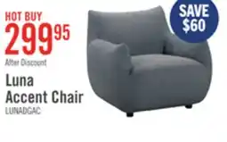 The Brick Luna 35.4 Fabric Accent Chair - Grey offer