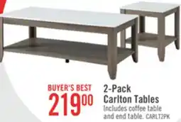 The Brick Carlton 47.5 Modern 2-Pack Coffee End Table with Shelf - Taupe offer