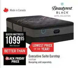 The Brick Beautyrest Black Hotel Executive Suite Eurotop Firm Queen Mattress offer