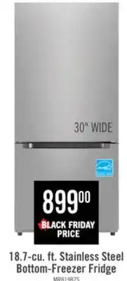 The Brick Midea 18.7 Cu. Ft. Bottom-Freezer Refrigerator - MRB19B7AST offer