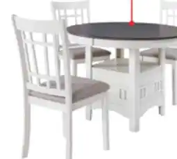 The Brick Dena 5pc Dining Set with Table & Chairs, 42-60W Extension, Round - Dove Grey offer