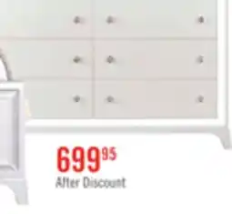 The Brick Halo Bedroom 6-Drawer Dresser with LED Light, 58W x 35H, Glam - White offer