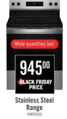 The Brick Whirlpool 5.3 Cu. Ft. Electric Range with Self-Clean - Stainless Steel - YWFES3530RS offer