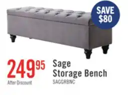 The Brick Sage 57 Storage Bench - Grey Velvet offer