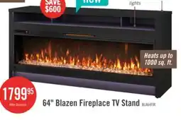The Brick Blazen 64 Electric Fireplace TV Stand with Storage for TVs up to 70 - Black offer