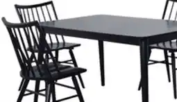 The Brick Astro 5pc Dining Set with Table & 4 Spindle-Back Chairs, 59.1W - Black offer