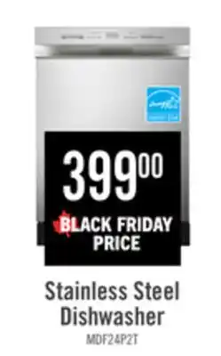 The Brick Midea 24 Front-Control Dishwasher with Interior Light - MDF24P2BST offer