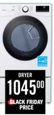 The Brick LG 7.4 Cu. Ft. Smart Electric Dryer - White - Stackable - DLE3600W offer