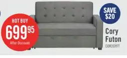 The Brick Cory 59 Velvet Fabric Klik Klak Futon with Tufting - Grey offer