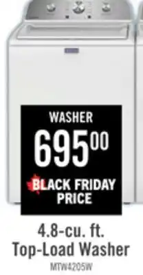 The Brick Maytag 4.8 Cu. Ft. Top Load Washer - White - MTW4205SW offer