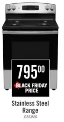 The Brick GE 5 Cu. Ft. Electric Range with Standard Clean and 4 Burners - Stainless Steel - JCBS350SVSS offer