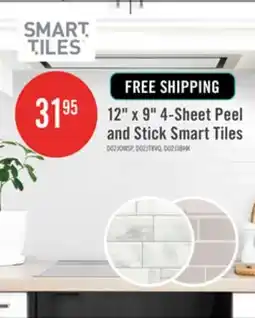 The Brick Smart Tiles Peel and Stick 4-Sheet 12 x 9 Backsplash - Metro Blanco offer