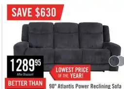 The Brick Atlantis 90 Fabric Zero Gravity Power Reclining Sofa - Dark Grey offer