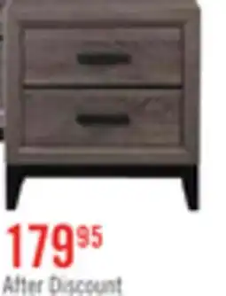 The Brick Kate Bedside 2-Drawer Nightstand, 23.6W x 24.8H - Grey/Brown offer