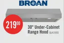 The Brick Broan 30 GLA1 Series Under-Cabinet Range Hood - GLA1303SS offer
