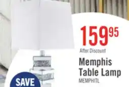 The Brick Memphis 29.9 Glam Table Lamp with Glass, Mirror and Acrylic Crystals offer