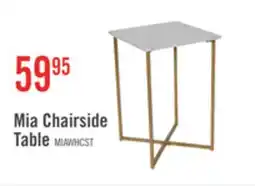 The Brick Mia 15.75 Faux Marble Chairside Table - White & Gold offer