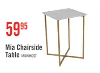 The Brick Mia 15.75 Faux Marble Chairside Table - White & Gold offer
