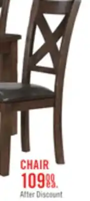 The Brick Talia Dining Chair with Vegan-Leather Fabric, Cross-Back - Brown offer