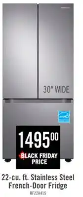 The Brick Samsung 30 22.1 Cu. Ft. French-Door Refrigerator - Stainless Steel - RF22A4111SR/AA offer