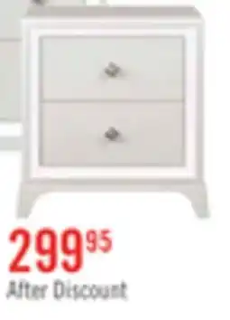 The Brick Halo Bedside 2-Drawer Nightstand with LED Light, 21W x 24H, Glam - White offer