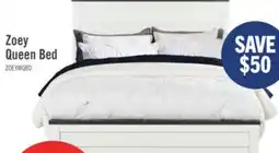 The Brick Zoey Panel Bed, Two-tone White & Brown - Queen Size offer