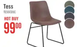 The Brick Tess Dining Chair with Leather-Look Fabric, Metal - Brown offer