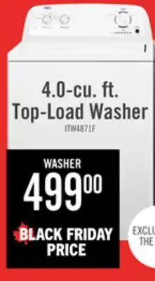 The Brick Inglis 4.0 Cu. Ft. Top-Load Washer - White - ITW4871FW offer