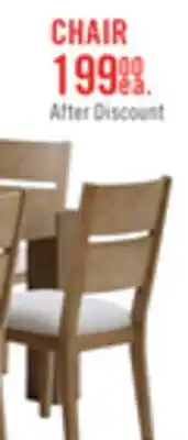 The Brick Lotus Dining Chair with Polyester Fabric, Wood, Slat-back - Natural offer