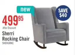 The Brick Sherri 29.5 Rocking Chair with Wooden Sleigh Feet - Grey offer