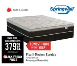 The Brick Springwall Pisa II Eurotop Twin Mattress offer