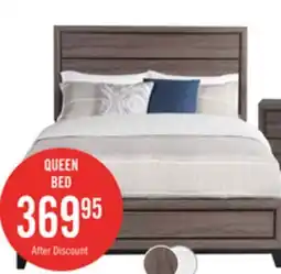 The Brick Kate Panel Bed with Headboard & Frame, Grey/Brown - Queen Size offer