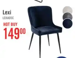 The Brick Lexi Dining Chair with Velvet-Look Fabric, Metal - Blue offer