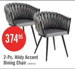 The Brick Hildy Accent Dining Arm Chair, Dark Grey Velvet (set of 2) offer